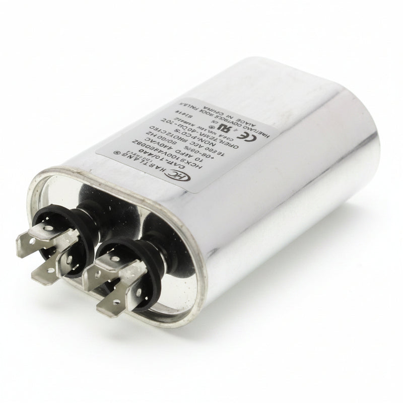 Load image into Gallery viewer, 10 MFD Capacitor 370 or 440 VAC Oval Run Capacitor for Fan Motor Blower