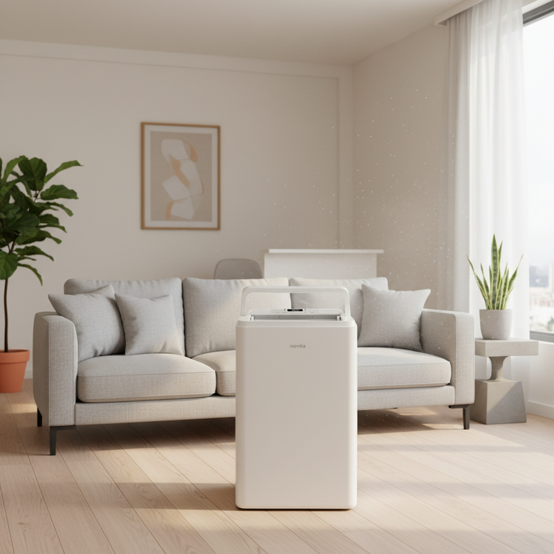 Load image into Gallery viewer, Novita ND25 – Powerful Dehumidifier | 25 L/day capacity for laundry rooms