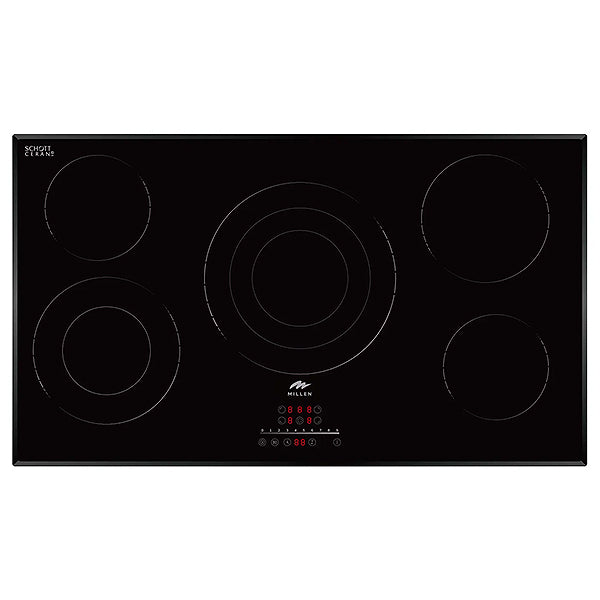 Load image into Gallery viewer, Millen 90cm Built-In Electric Hob MEH 904 BL 5 Burners Touch Control 9100W