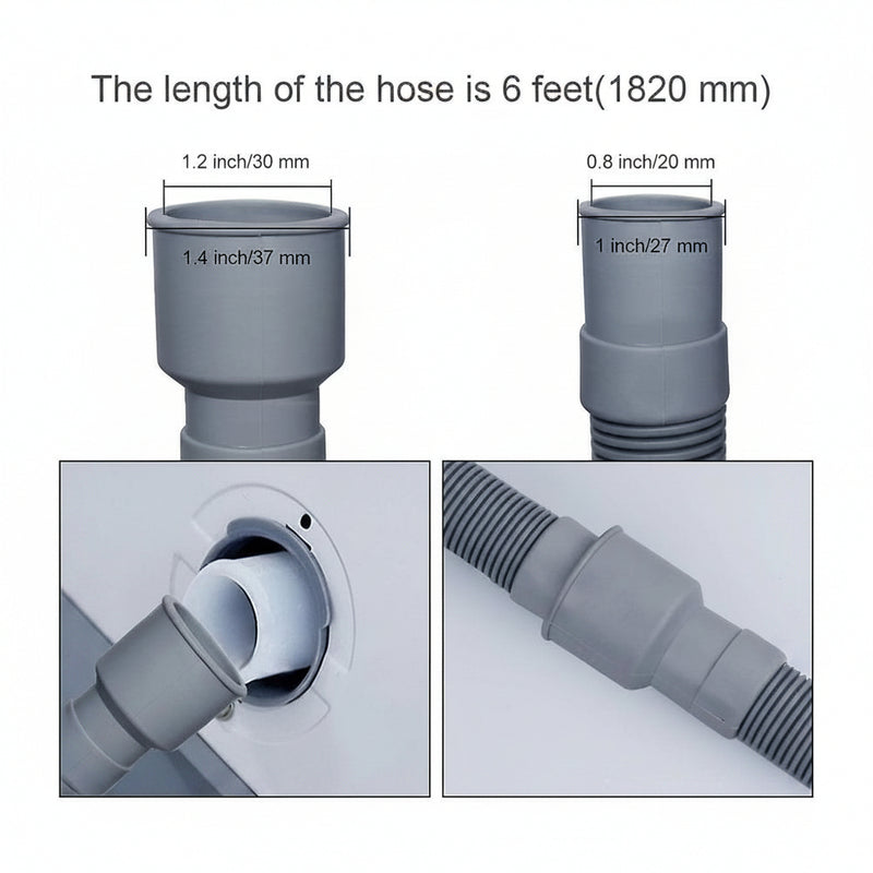 Load image into Gallery viewer, 1m Washing Machine Dishwasher Drain Waste Hose Waste Water Outlet Expel Soft Tube Stretchable