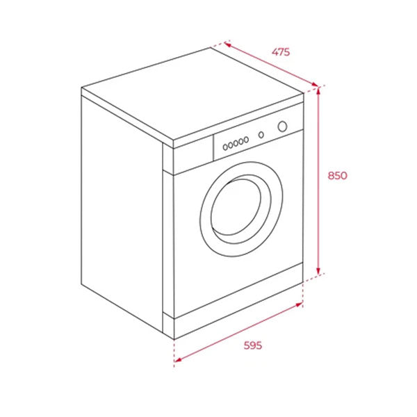 Load image into Gallery viewer, TK5 1480 Slim Free standing Washer Dryer with 15 programs, 8kg washing capacity & 6kg drying capacity