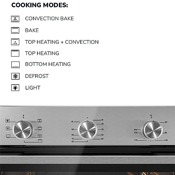 Load image into Gallery viewer, Millen 60cm Built-in Electric Oven MEO 6001 IX Stainless Steel 7 Cooking Modes 2352W, 3 Year Warranty