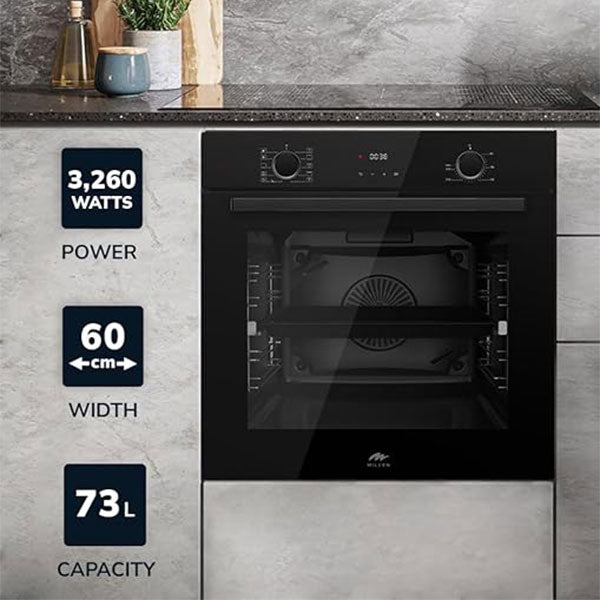 Load image into Gallery viewer, Millen 60cm Built-in Electric Oven MEO 6004 BB 10 Cooking Modes 3260W, 3 Year Warranty