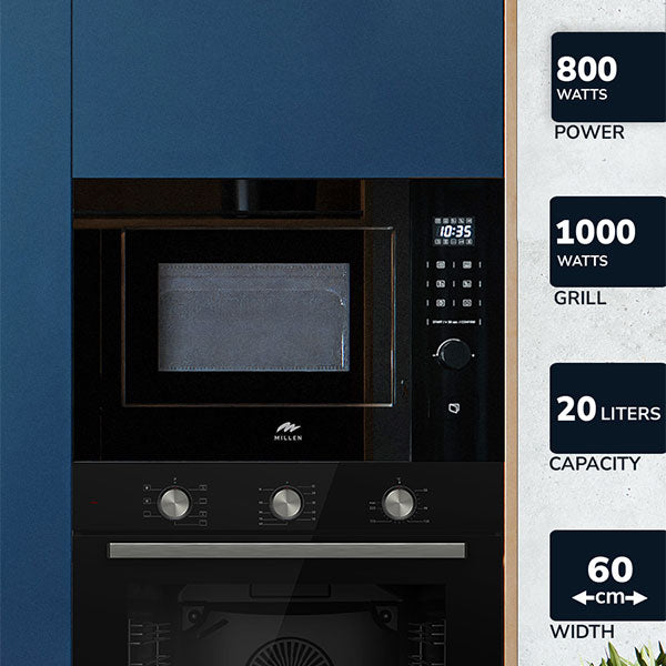 Load image into Gallery viewer, Millen Microwave Oven MBW 381 BL Touch Screen & Knob Controls, 3 Year Warranty
