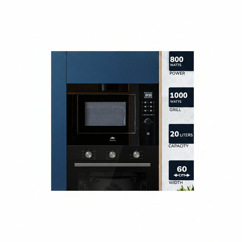 Load image into Gallery viewer, Millen Microwave Oven MBW 381 BL Touch Screen & Knob Controls, 3 Year Warranty