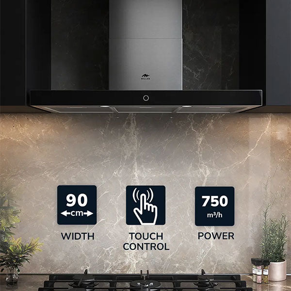 Load image into Gallery viewer, Millen 90cm Range Hood MKH 905 IX Stainless Steel 230W, 3 Year Warranty