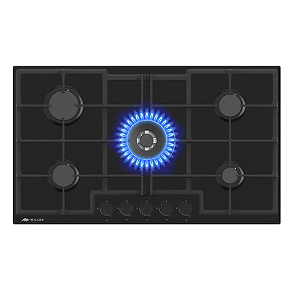 Load image into Gallery viewer, Millen 90cm Built-in Gas Hob MGHG 9001 BL 5 Burners Cooktop 12100W, 3 Year Warranty