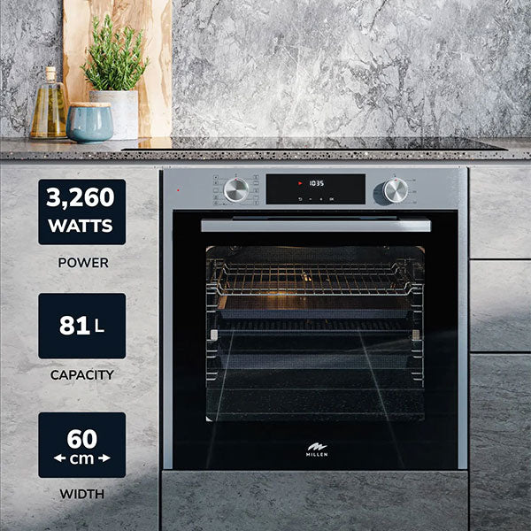 Load image into Gallery viewer, Millen 60cm Built-in Electric Oven MEO 6005 IX Stainless Steel 3260W, 3 Year Warranty