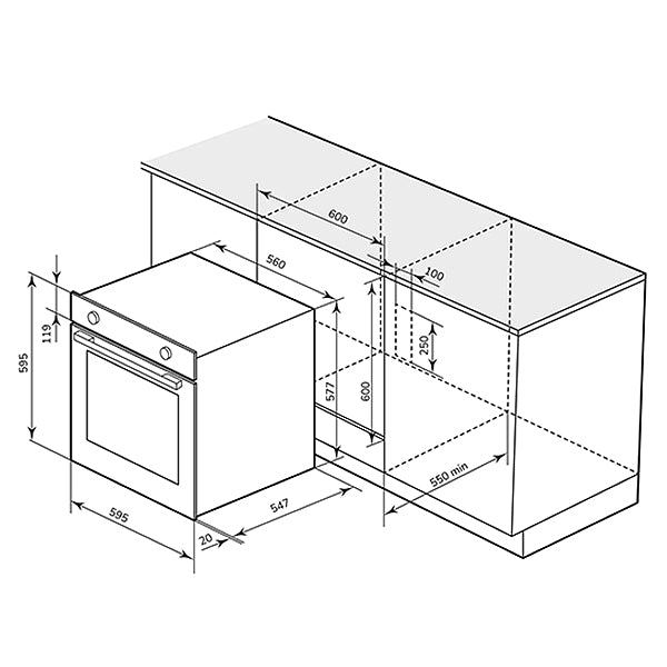 Load image into Gallery viewer, Millen 60cm Built-in Electric Oven MEO 6004 BL 10 Cooking Modes 3260W, 3 Year Warranty