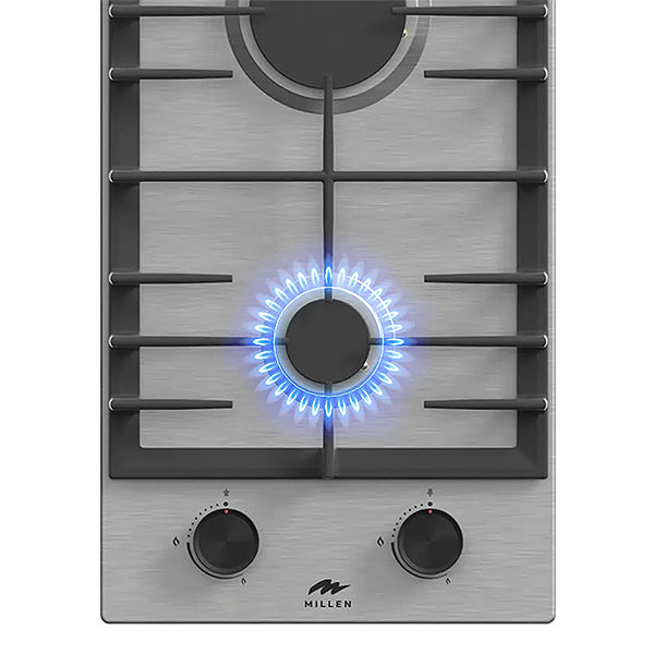 Load image into Gallery viewer, Millen 30cm Built-in 2 Burners Gas Hob MGH 3002 IX Stainless Steel 3900W, 3 Year Warranty