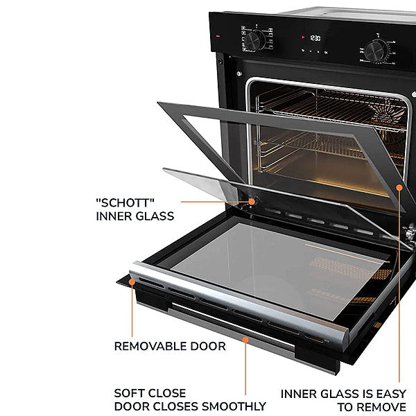 Load image into Gallery viewer, Millen 60cm Built-in Electric Oven MEO 6003 BB 9 Cooking Modes 3260W, 3 Year Warranty