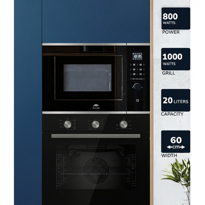 Load image into Gallery viewer, Millen Built-in Microwave Oven MBW 381 IX Touch Screen, 3 Year Warranty