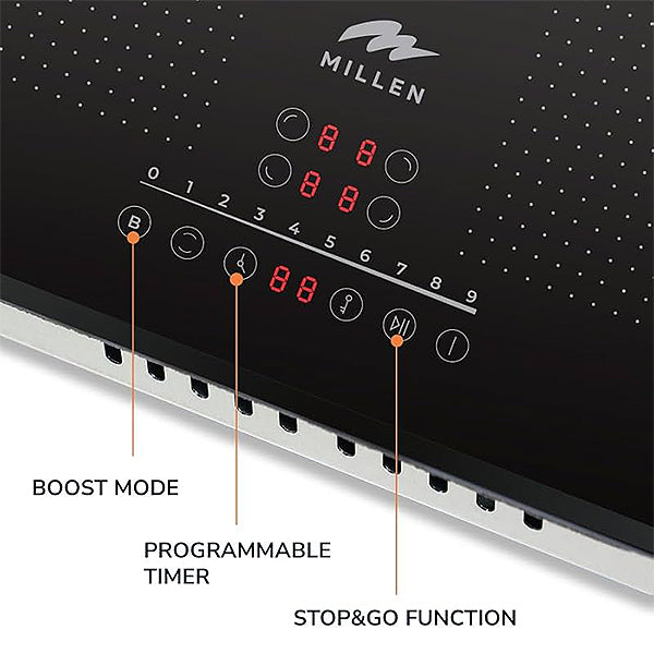 Load image into Gallery viewer, Millen MIH 602 BL 60cm Built-in Induction Hob 700W Touch Control, 3 Year Warranty