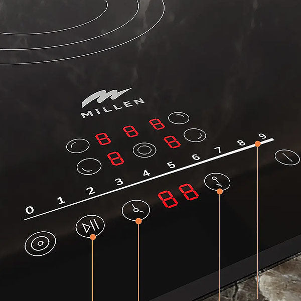 Load image into Gallery viewer, Millen 90cm Built In Electric Hob MEH 902 BL With 5 Heating Zones 8700W, 3 Year Warranty