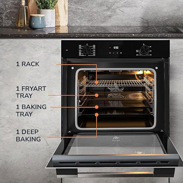 Load image into Gallery viewer, Millen 60cm Built-in Electric Oven MEO 6004 BB 10 Cooking Modes 3260W, 3 Year Warranty