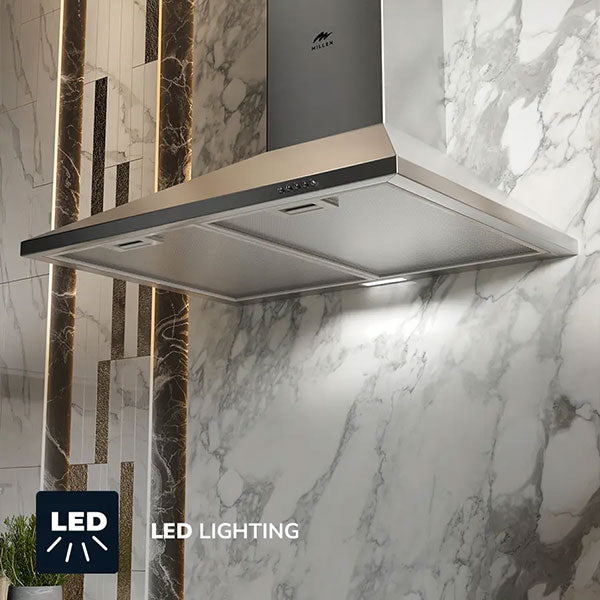 Load image into Gallery viewer, Millen 60cm Chimney Kitchen Hood MKH 604 IX Stainless Steel 65W, 3 Year Warranty