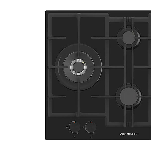 Load image into Gallery viewer, Millen 65cm Built-in Gas Hob MGHG 6503 BL in Black Glass, 4 Burners 9700W, 3 Year Warranty