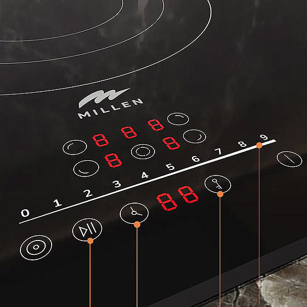 Load image into Gallery viewer, Millen 90cm Built-In Electric Hob MEH 904 BL 5 Burners Touch Control 9100W, 3 Year Warranty