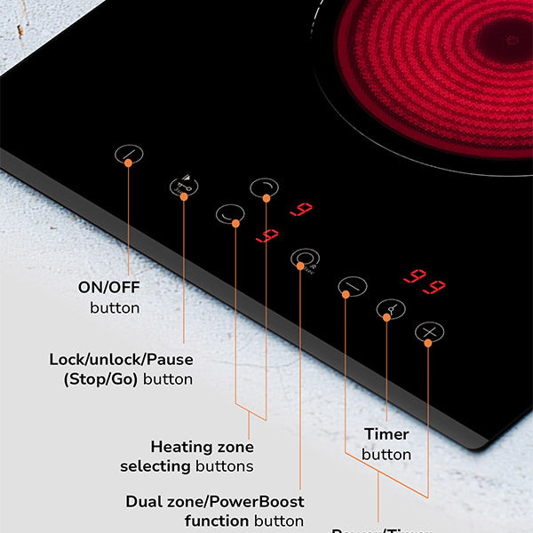 Load image into Gallery viewer, MILLEN MEH 303 BL 30cm Built-in Ceramic Hob with Booster & Italian Glass
