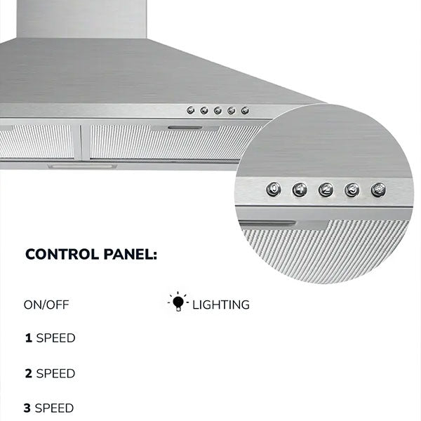 Load image into Gallery viewer, Millen 60cm Chimney Kitchen Hood MKH 604 IX Stainless Steel 65W, 3 Year Warranty