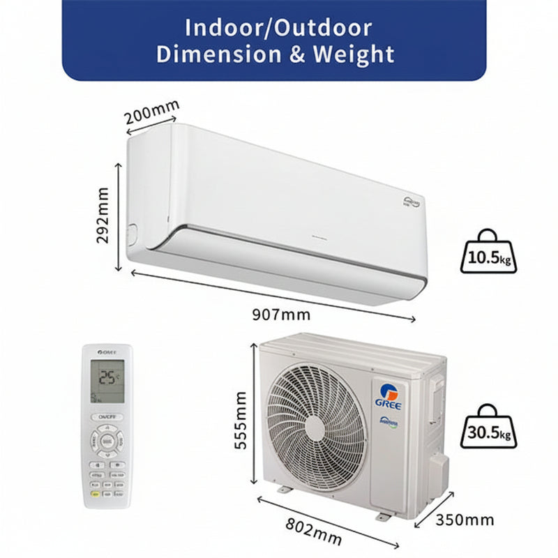 Load image into Gallery viewer, Gree iAiry32 White Inverter Wall Split AC 12C3 1.0 Ton | Cooler Aircon for Reliable Cooling