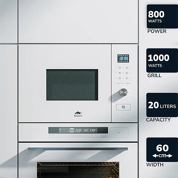 Load image into Gallery viewer, Millen 60cm Built-in Microwave Oven MBW 381 WH, 3 Year Warranty