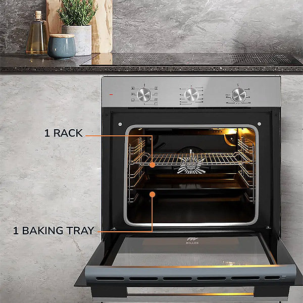 Load image into Gallery viewer, Millen 60cm Built-in Electric Oven MEO 6001 IX Stainless Steel 7 Cooking Modes 2352W, 3 Year Warranty