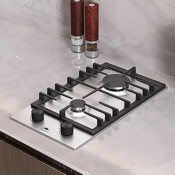 Load image into Gallery viewer, Millen 30cm Built-in 2 Burners Gas Hob MGH 3002 IX Stainless Steel 3900W, 3 Year Warranty