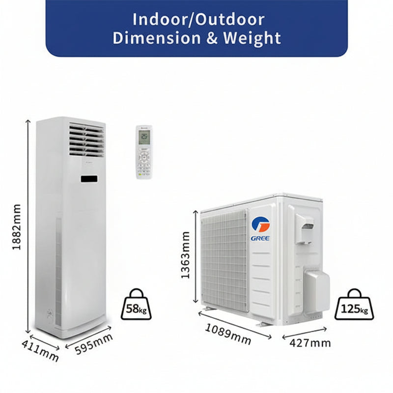 Load image into Gallery viewer, Gree T4matic White Free Standing AC T48C3 R410a | Advanced Inverter Air Conditioner