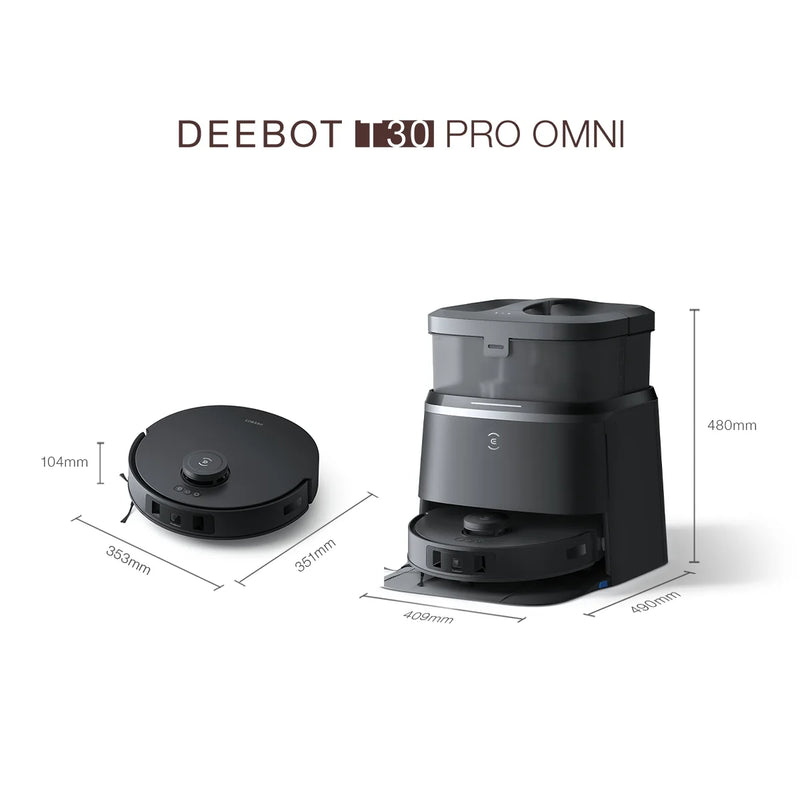 Load image into Gallery viewer, Ecovacs DEEBOT T30 PRO OMNI Black