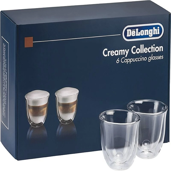 Load image into Gallery viewer, De'Longhi Creamy Collection Cappuccino Coffee Glasses (Pack of 6)