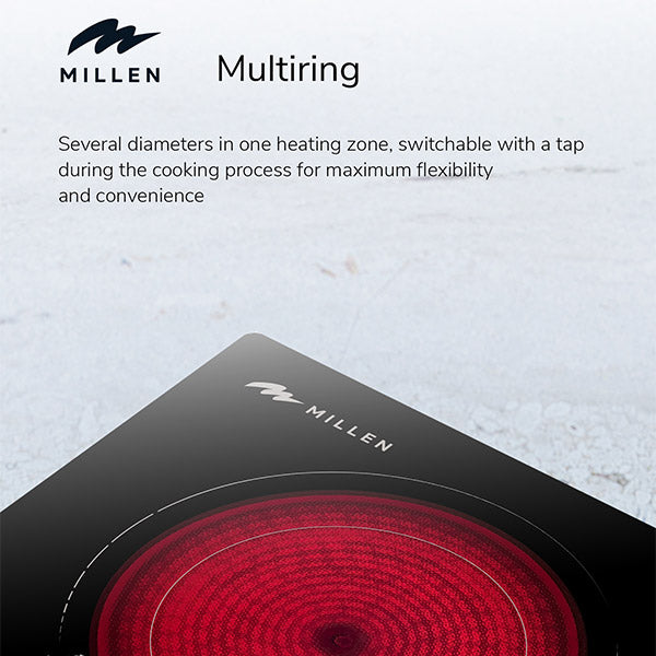 Load image into Gallery viewer, MILLEN MEH 303 BL 30cm Built-in Ceramic Hob with Booster & Italian Glass