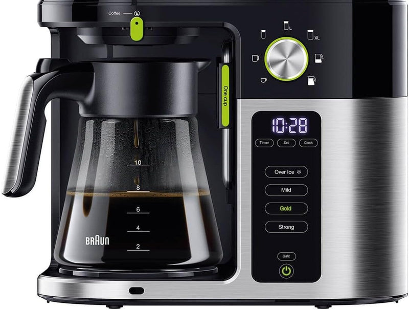 Load image into Gallery viewer, Braun MultiServe KF 9050 BK Drip Coffee Maker with Glass Jar