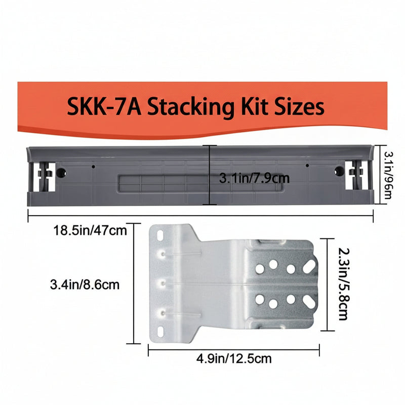 Load image into Gallery viewer, Washers and Dryers Stacking Kit for Front Load Replaces Part SKK7A SKK8K SKK8K SK5AXAA SK5A,27 Inch