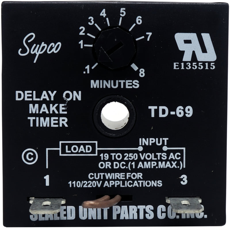 Load image into Gallery viewer, Supco TD69 Time Delay On Make, for HVAC Systems