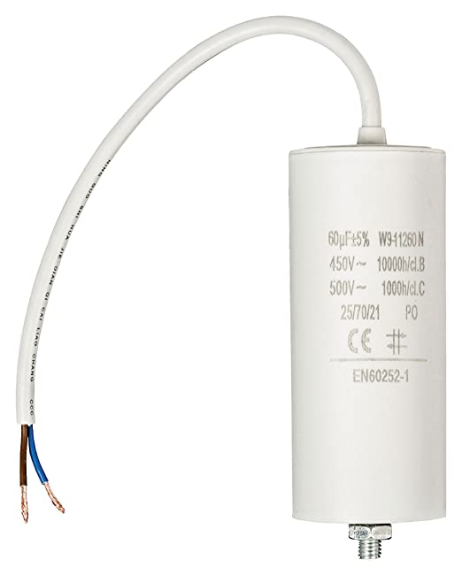 Load image into Gallery viewer, Washing Machine Motor Capacitor Dimensions: 50 x 119 mm Wired 250mm Cable