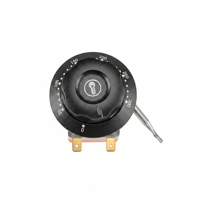 Load image into Gallery viewer, Oven Thermostat Uxcell NC 250V 16A 50-300C Temperature Control Switch Capillary Thermostat for Oven Refrigerator Heater, 0.7m, with 2 Screws & 2 Crimp Terminals