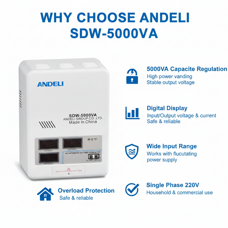 Load image into Gallery viewer, Andeli Automatic Voltage Stabilizer SDW 5000 VA 5 KW Single Phase 110V