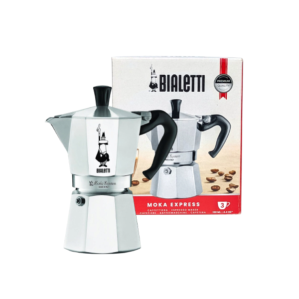 Load image into Gallery viewer, Bialetti Moka Express Coffee Maker – Silver Classic Stovetop Espresso Pot 3 cups