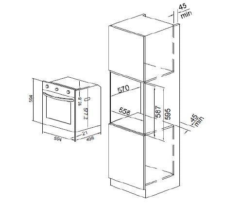 Load image into Gallery viewer, Baumatic BMEO6E10BL 60cm Built-in Electric Oven with Touch LED & 75L Capacity