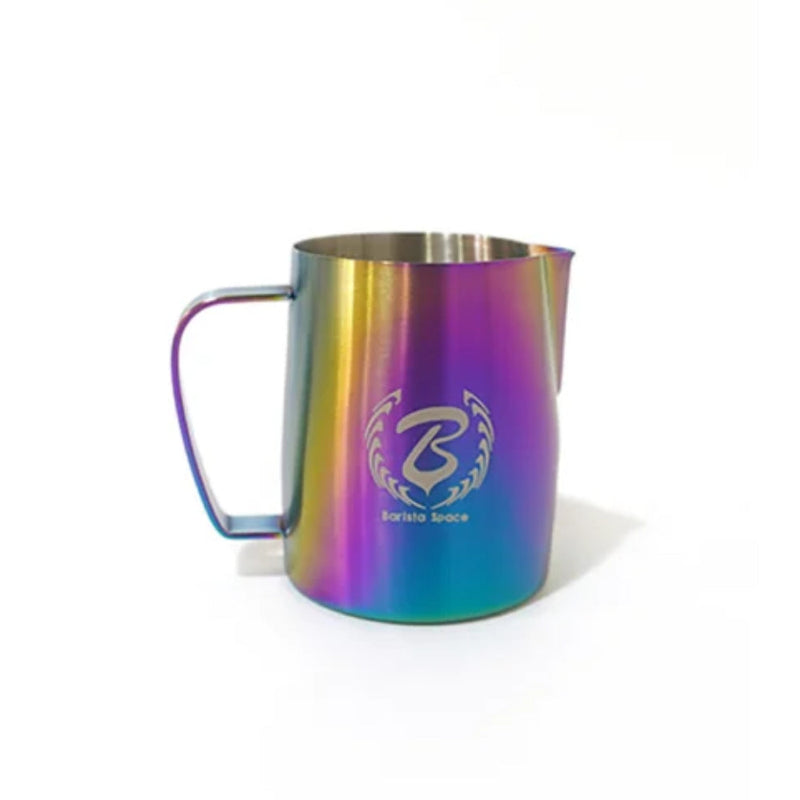 Load image into Gallery viewer, Barista Space Rainbow Milk Pitcher – Colorful Latte Art Pitcher 450ML