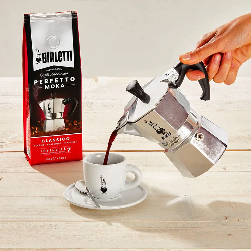 Load image into Gallery viewer, Bialetti Moka Express Coffee Maker – Silver Classic Stovetop Espresso Pot 6cups