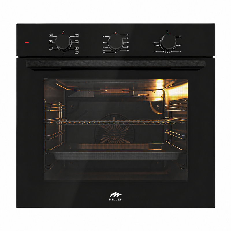 Load image into Gallery viewer, Millen 60cm Built-in Electric Oven MEO 6001 BB 7 Cooking Modes 2352W, 3 Year Warranty