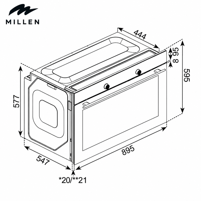 Load image into Gallery viewer, Millen Built-in Electric Oven MEO 905 BB