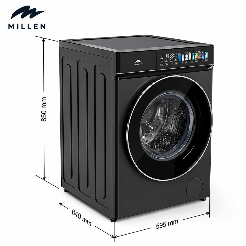 Load image into Gallery viewer, Millen Front Load Washing Machine, 12kg Capacity - Inverter Motor, Smart, Powerful, and Efficient, МWM12012BLIDD, 3 Year Warranty