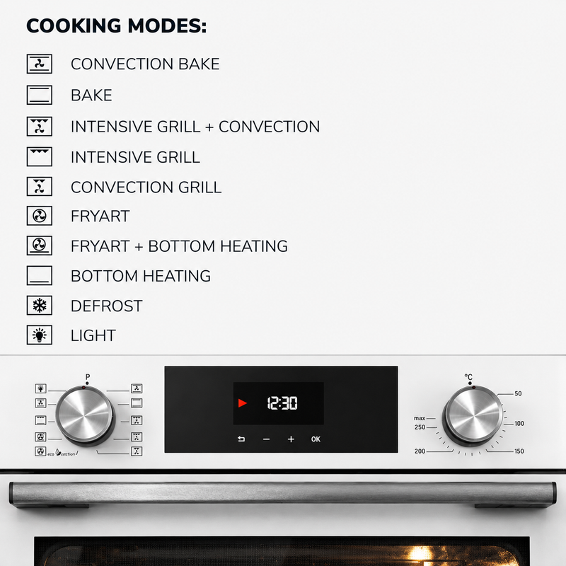 Load image into Gallery viewer, Millen 60cm Built-in Electric Oven MEO 6004 WH 10 Cooking Modes 3260W, 3 Year Warranty