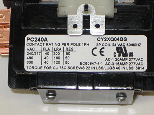 Load image into Gallery viewer, Contactor Double 2 Pole 40 Amp 24 Volts Air Conditioning PC240A