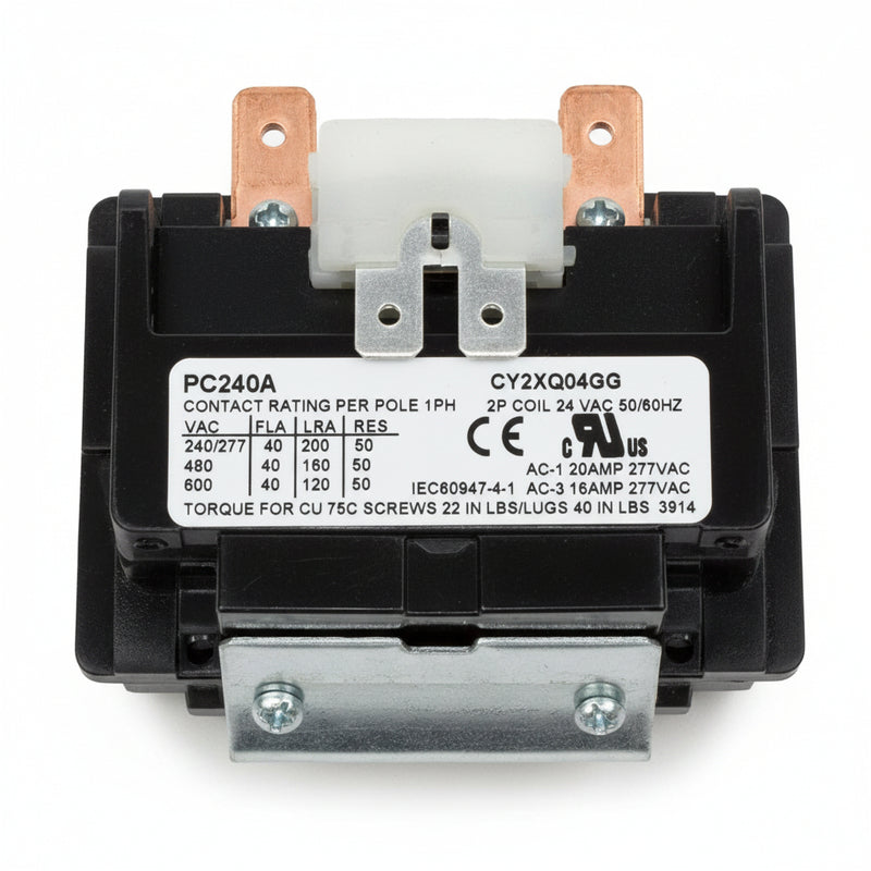 Load image into Gallery viewer, Contactor Double 2 Pole 40 Amp 24 Volts Air Conditioning PC240A
