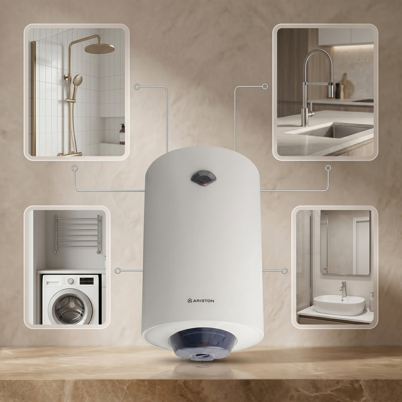 Load image into Gallery viewer, Ariston Electric Water Heater Vertical BLU R, 100 L - White