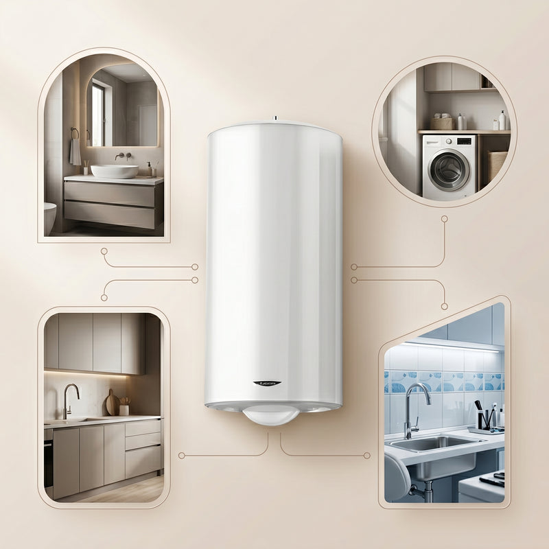 Load image into Gallery viewer, Ariston Electric Water Heater Vertical ARI 150 V THER, 150L - White